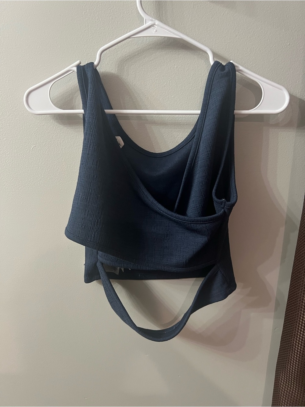 Roxy Navy Ribbed Scoop-Back Tank - Picture 2 of 4